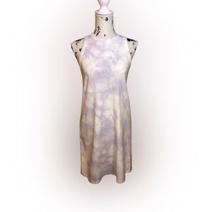 NWT A New Day XS Sleeveless Midi Dress - White with Pale Lavender Tie Dye - NWT